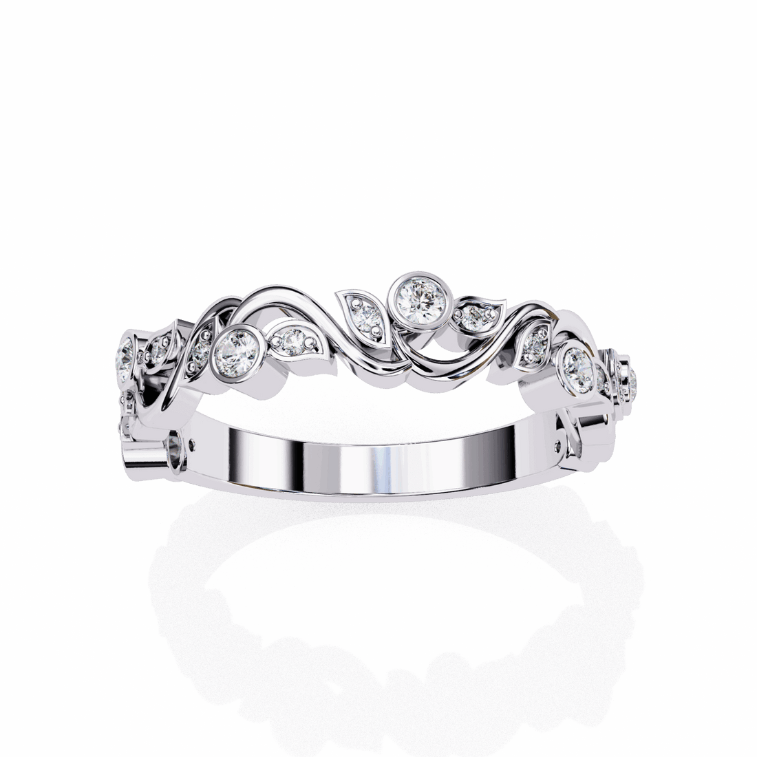 0.15 Carat Round Royale Band in Moissanite | House of Estara