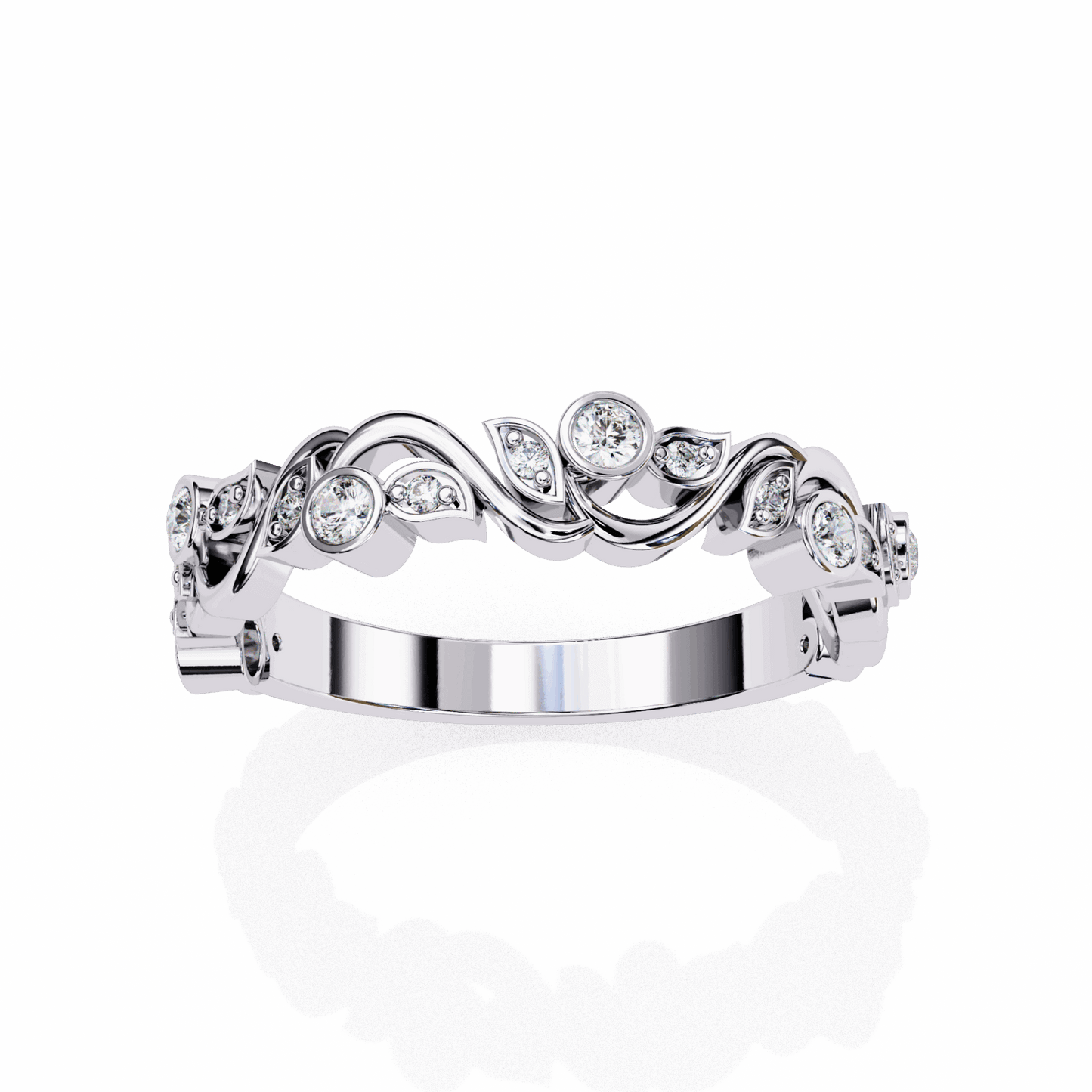 0.15 Carat Round Royale Band in Moissanite | House of Estara