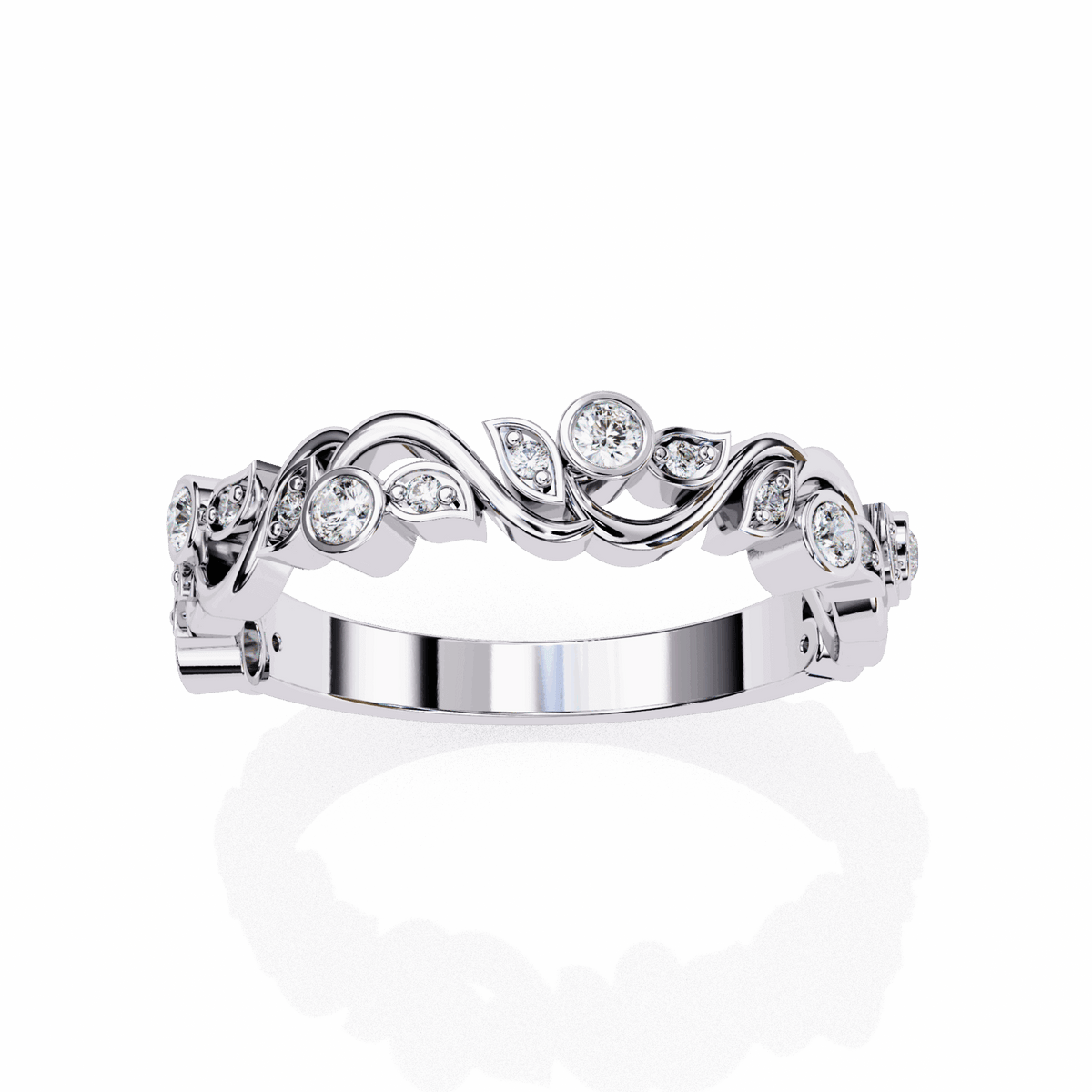 0.15 Carat Round Royale Band in Moissanite | House of Estara