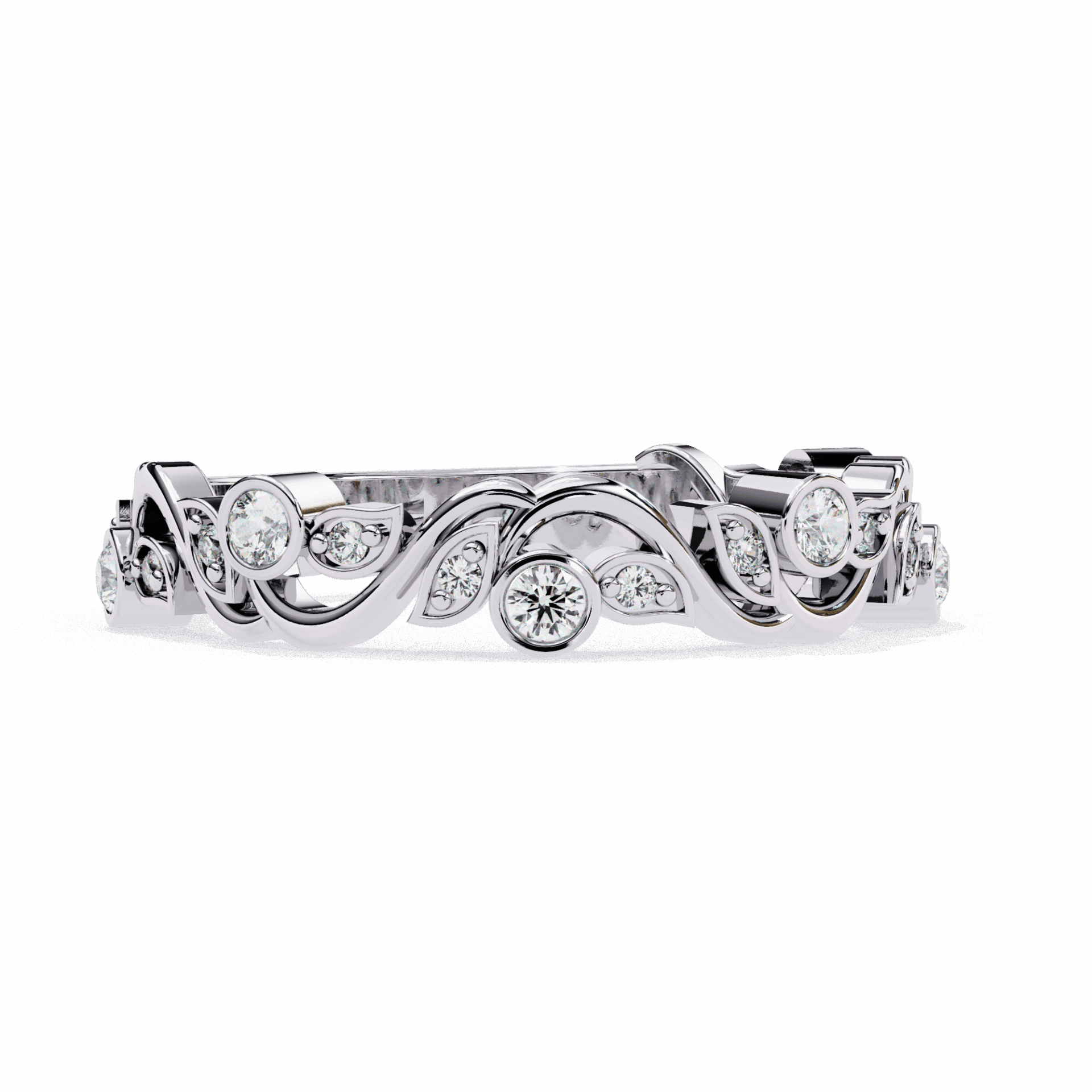 0.15 Carat Round Royale Band in Moissanite | House of Estara