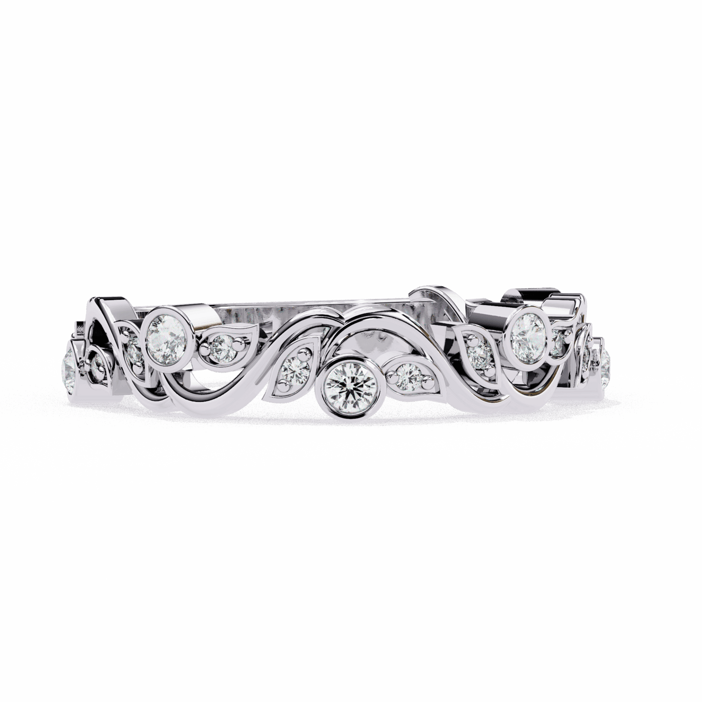 0.15 Carat Round Royale Band in Moissanite | House of Estara
