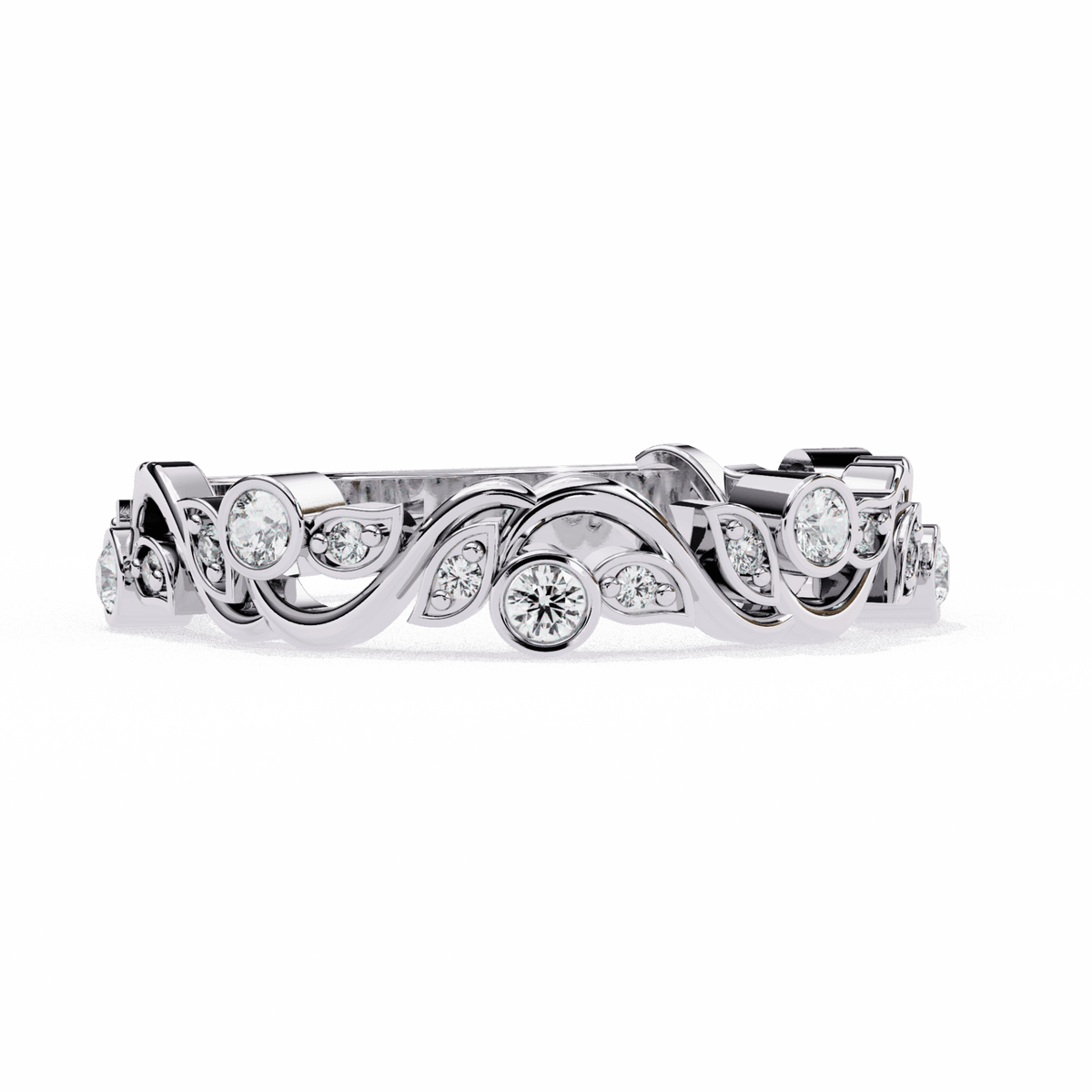 0.15 Carat Round Royale Band in Moissanite | House of Estara