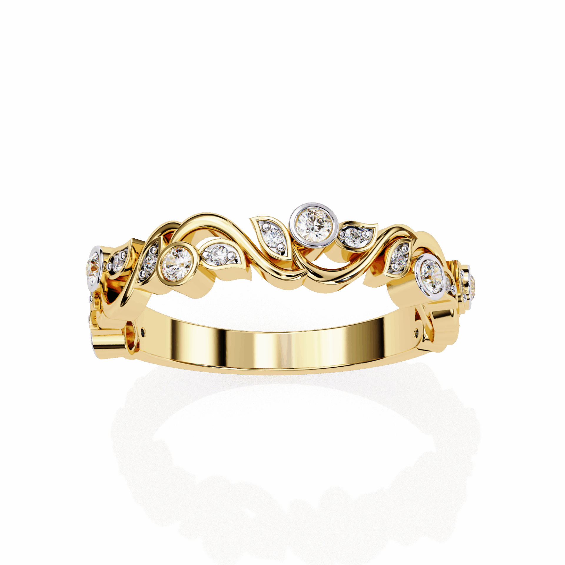 0.15 Carat Round Royale Band in Moissanite | House of Estara