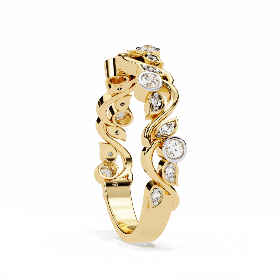 0.15 Carat Round Royale Band in Moissanite | House of Estara