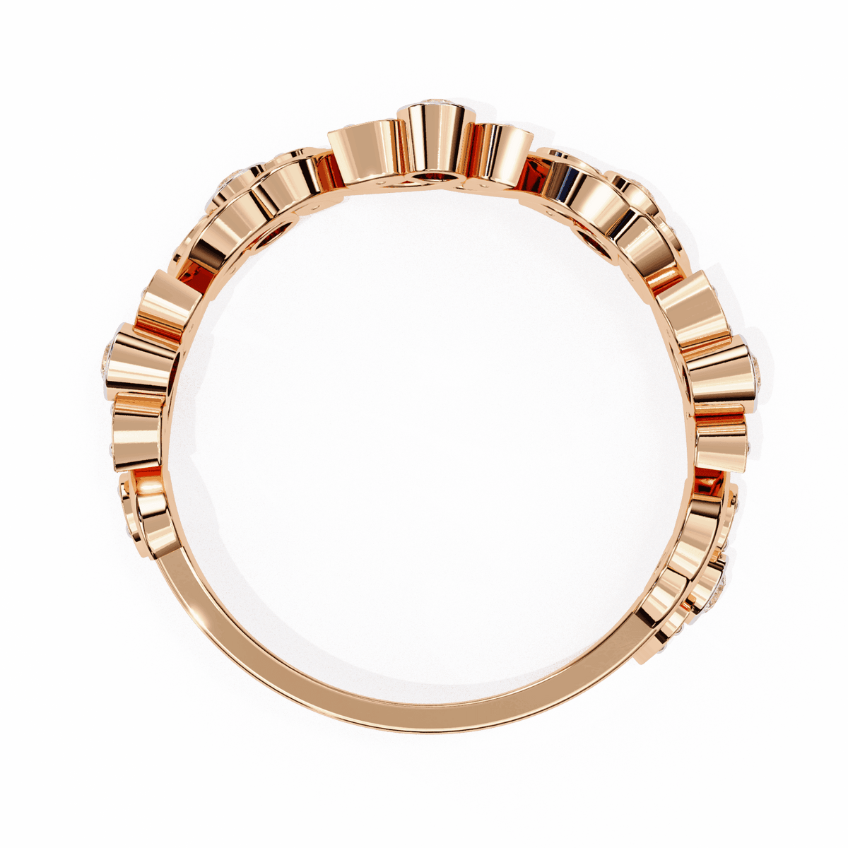0.15 Carat Round Royale Band in Moissanite | House of Estara