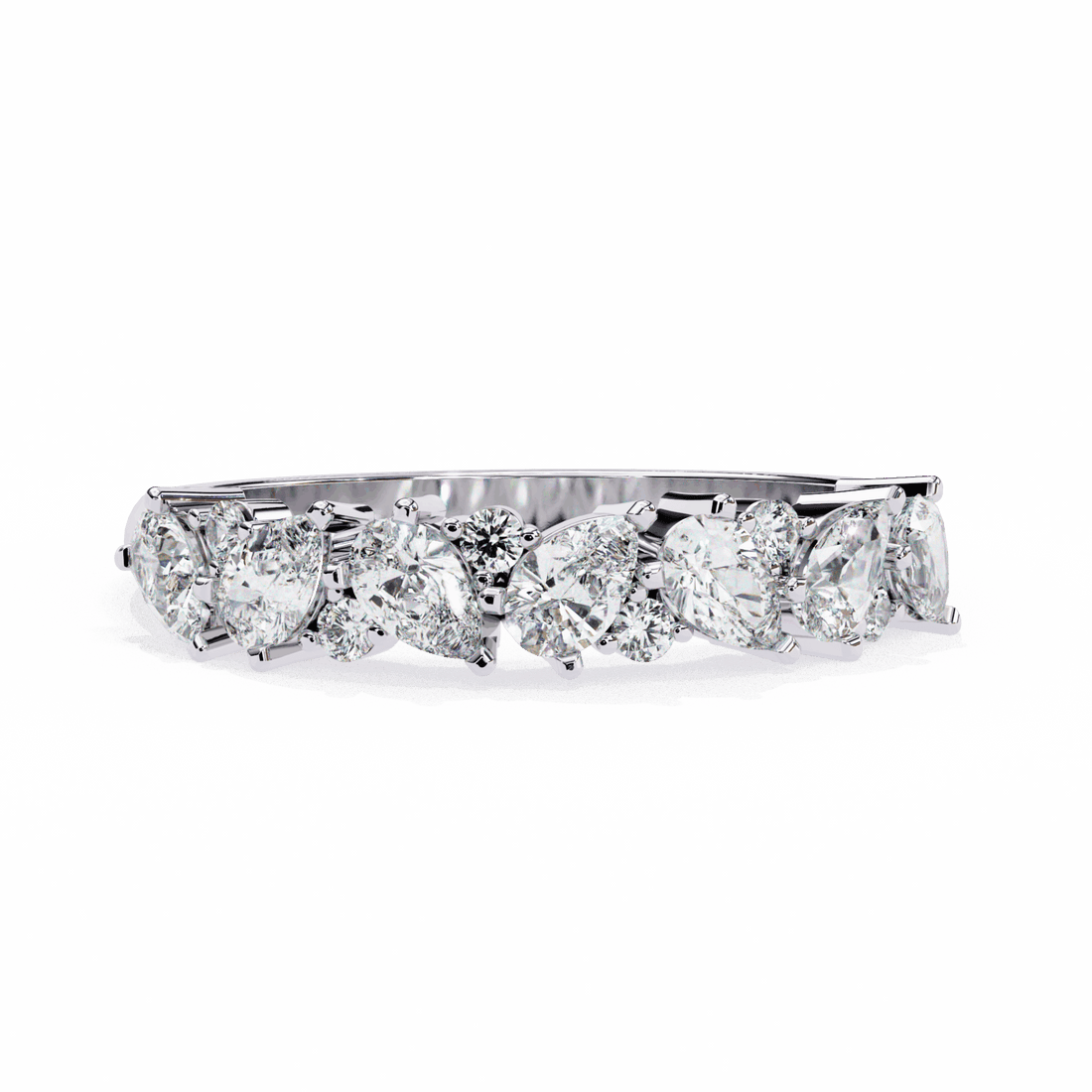 0.75 Carat Pear and Round Royale Band in Moissanite | House of Estara