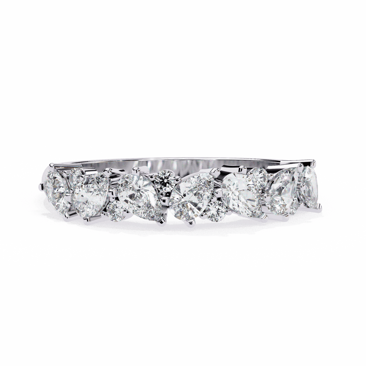 0.75 Carat Pear and Round Royale Band in Moissanite | House of Estara