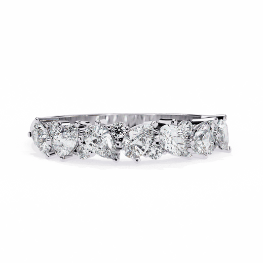 0.75 Carat Pear and Round Royale Band in Moissanite | House of Estara