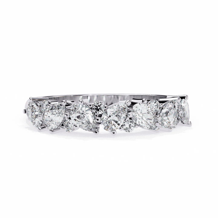 0.75 Carat Pear and Round Royale Band in Moissanite | House of Estara