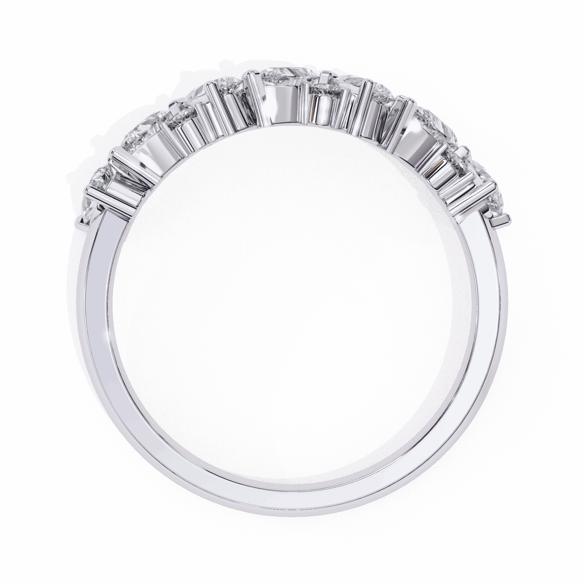 0.75 Carat Pear and Round Royale Band in Moissanite | House of Estara