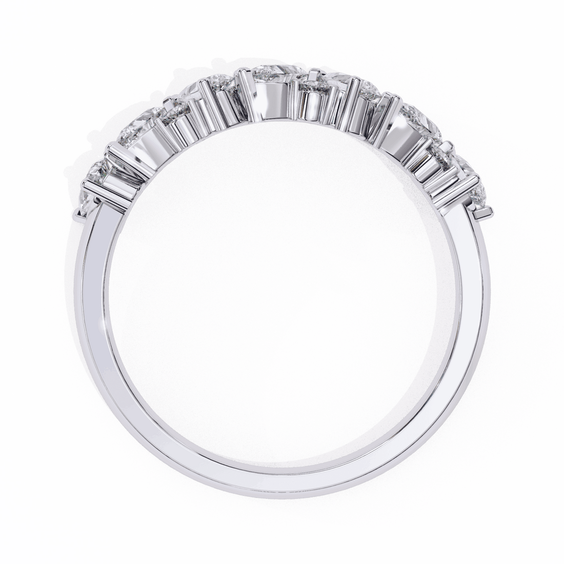 0.75 Carat Pear and Round Royale Band in Moissanite | House of Estara