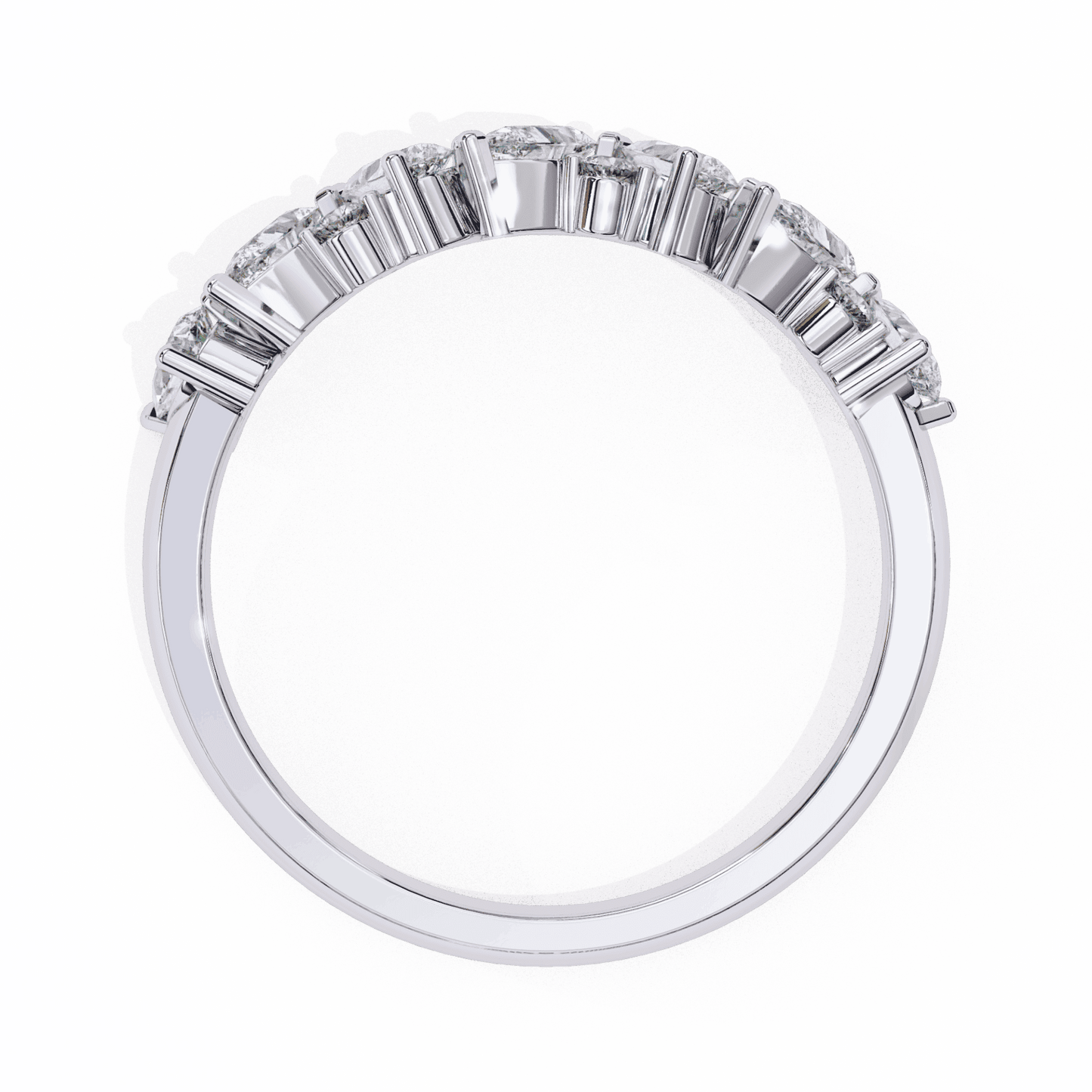 0.75 Carat Pear and Round Royale Band in Moissanite | House of Estara