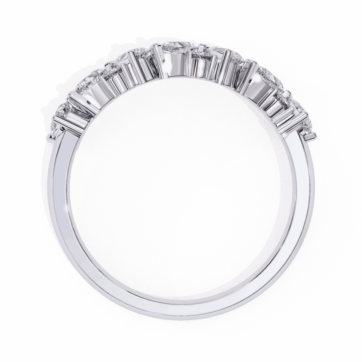 0.75 Carat Pear and Round Royale Band in Moissanite | House of Estara