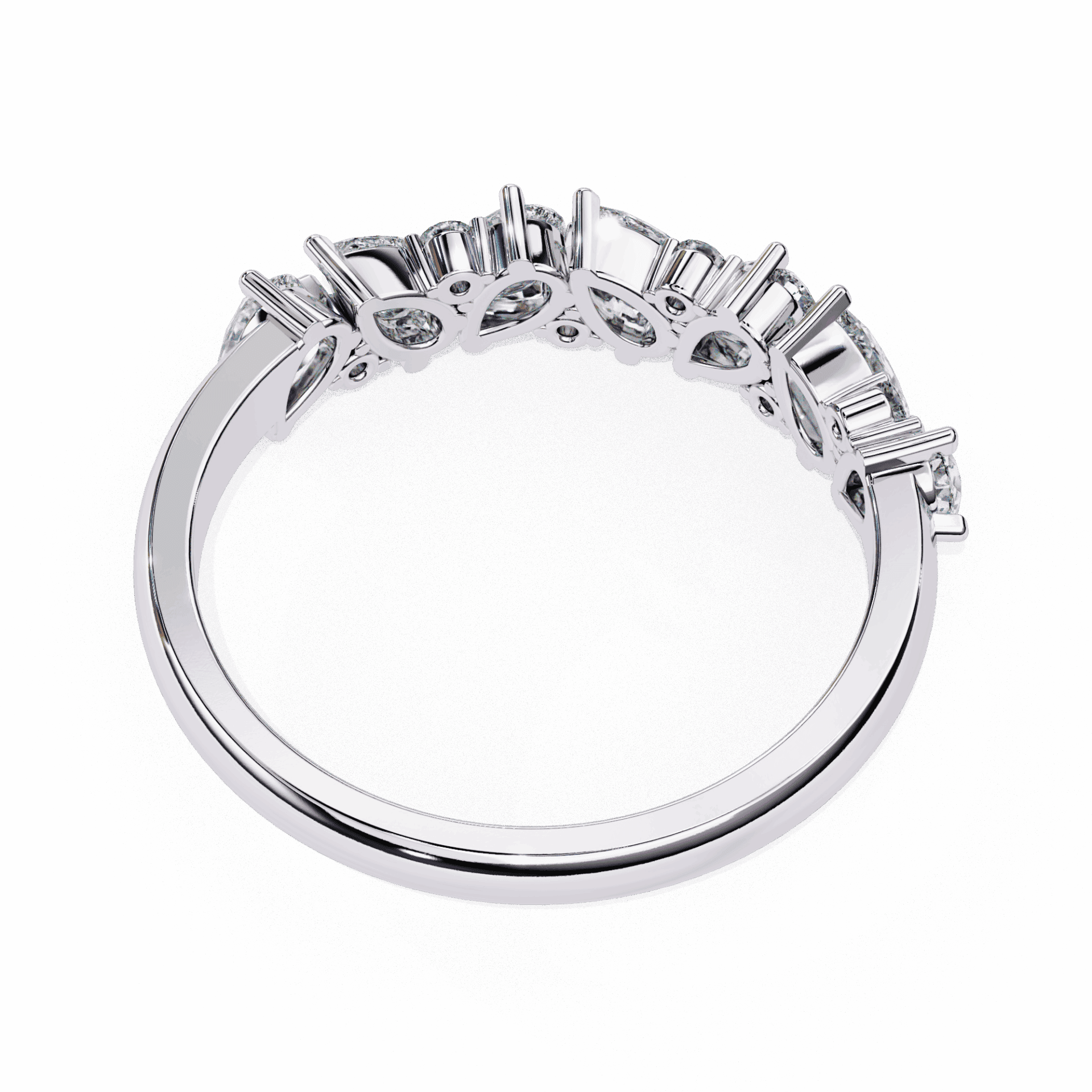 0.75 Carat Pear and Round Royale Band in Moissanite | House of Estara