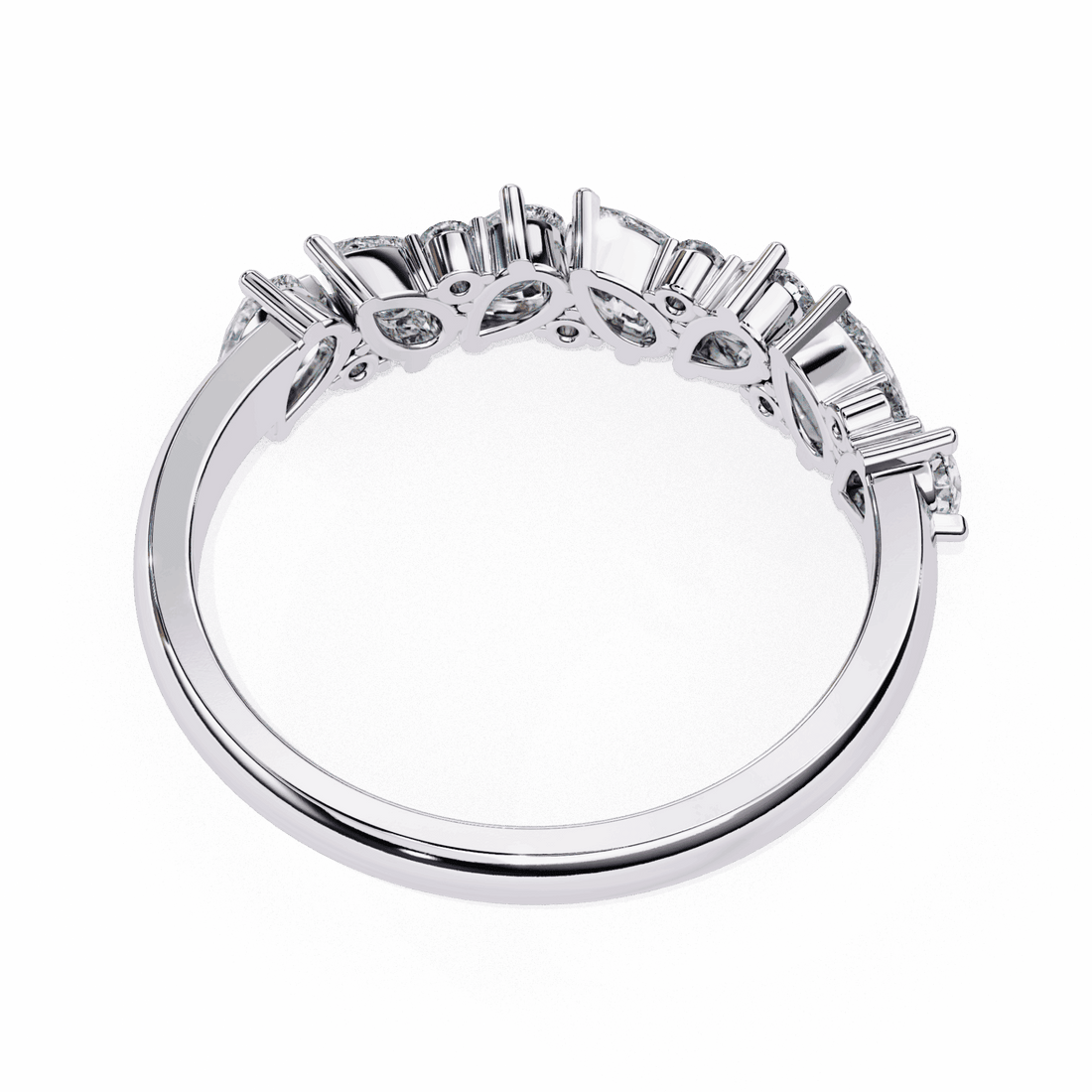 0.75 Carat Pear and Round Royale Band in Moissanite | House of Estara