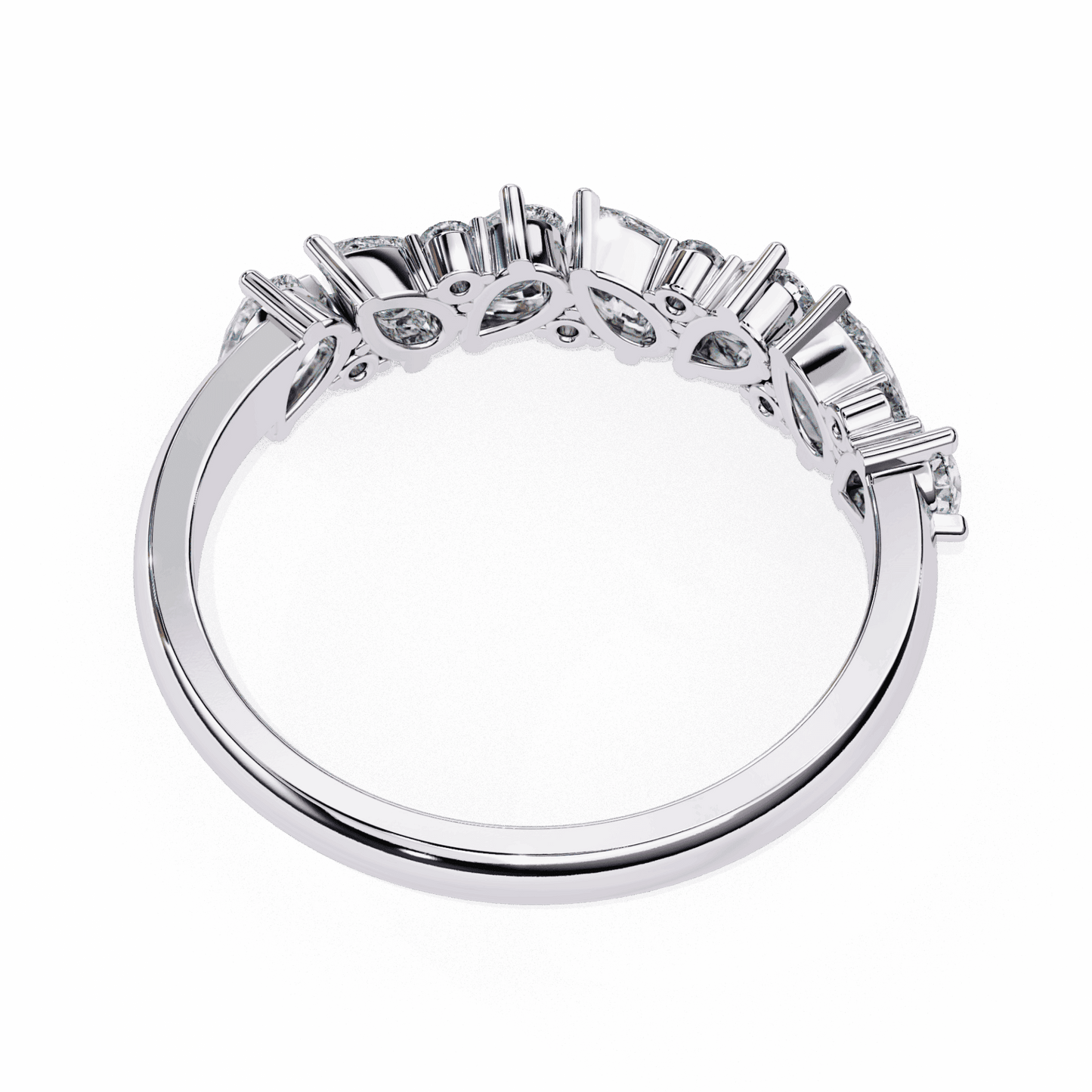 0.75 Carat Pear and Round Royale Band in Moissanite | House of Estara
