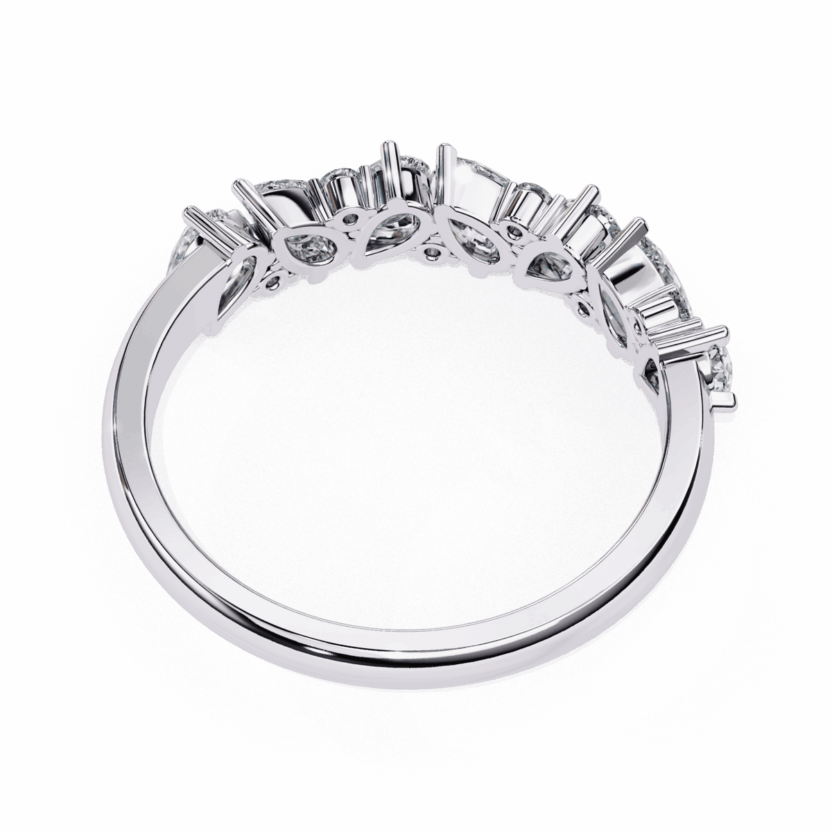 0.75 Carat Pear and Round Royale Band in Moissanite | House of Estara