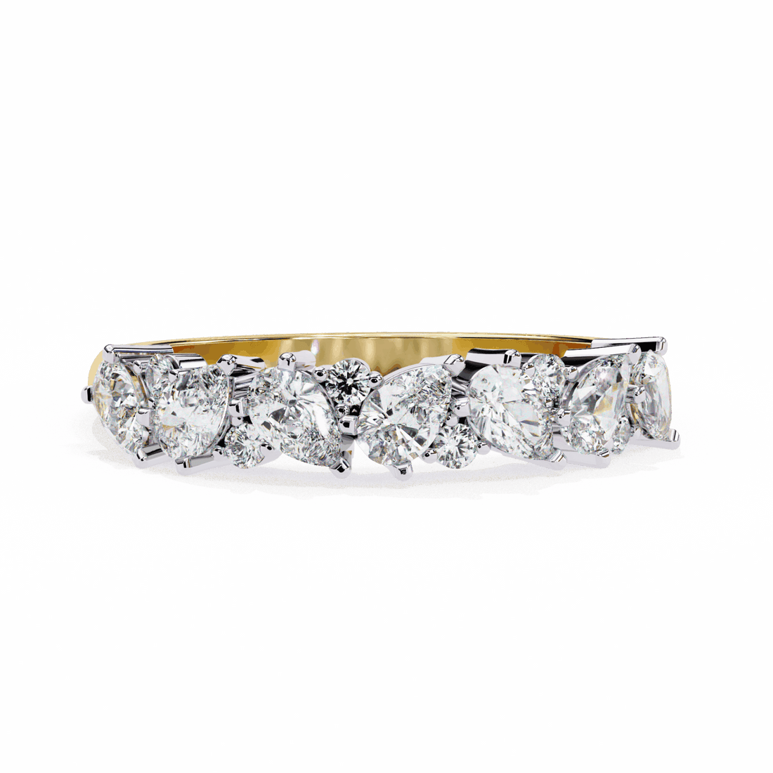 0.75 Carat Pear and Round Royale Band in Moissanite | House of Estara