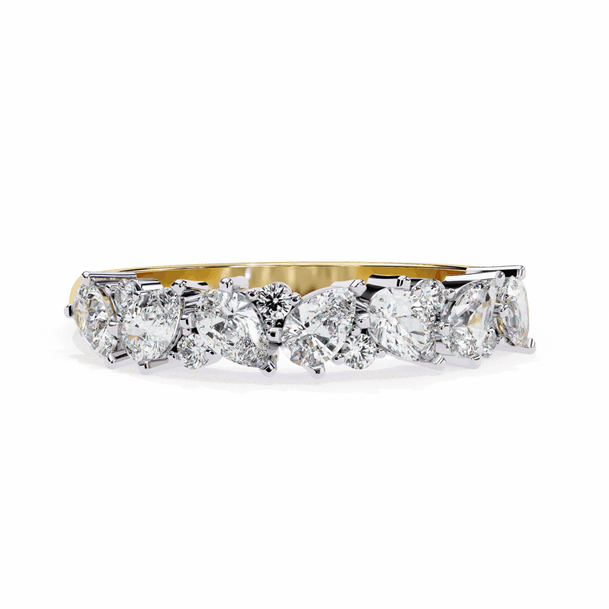 0.75 Carat Pear and Round Royale Band in Moissanite | House of Estara