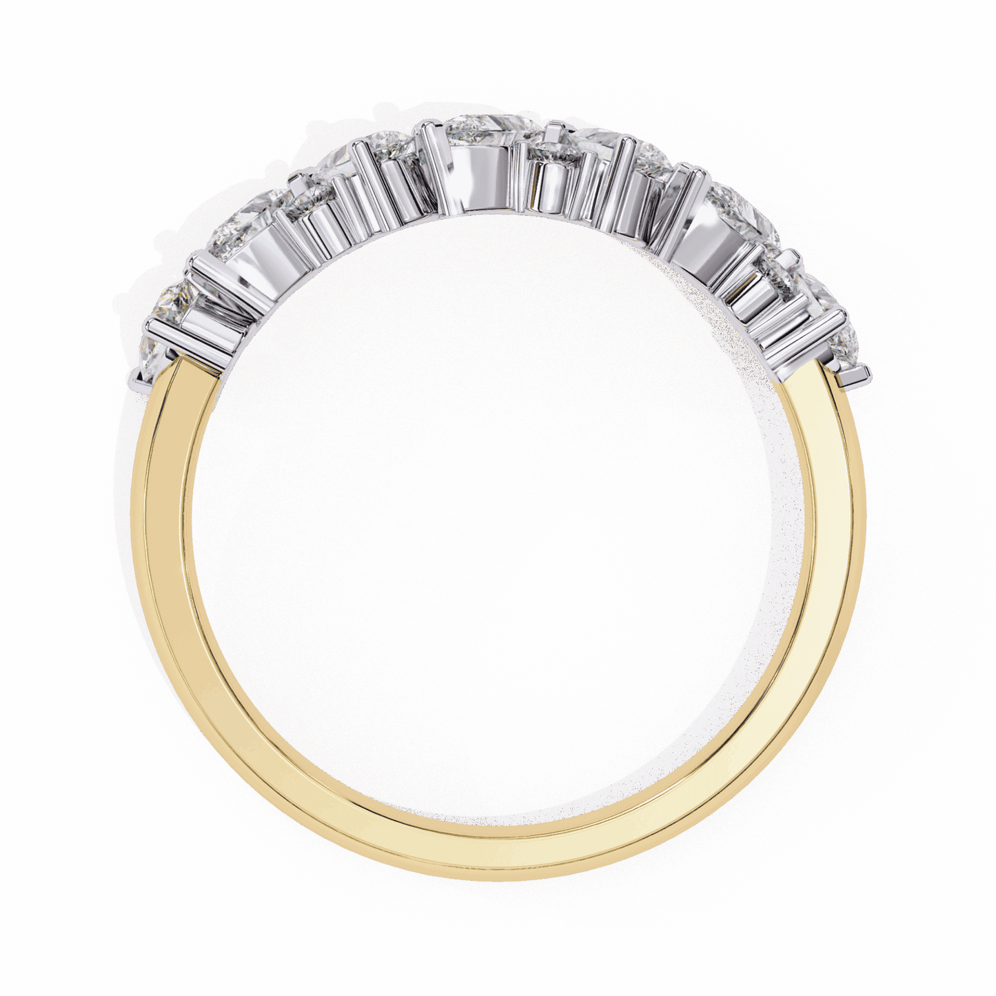 0.75 Carat Pear and Round Royale Band in Moissanite | House of Estara