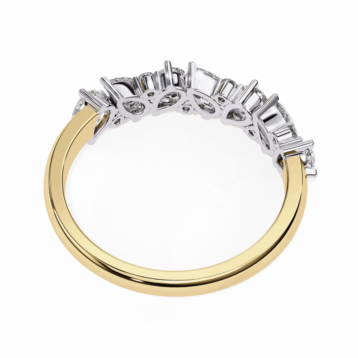 0.75 Carat Pear and Round Royale Band in Moissanite | House of Estara