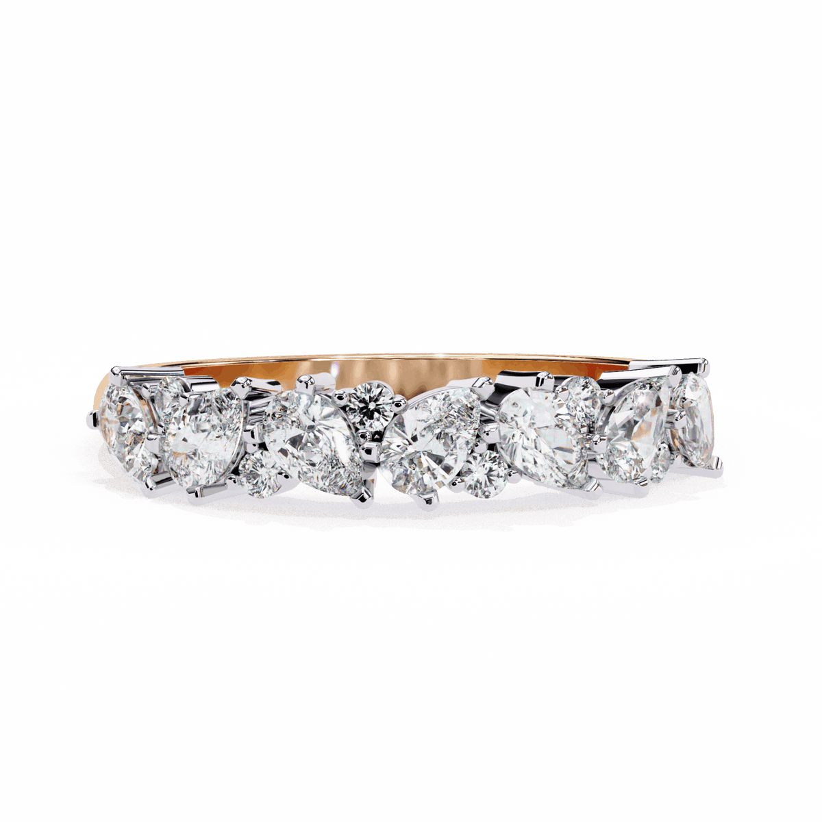 0.75 Carat Pear and Round Royale Band in Moissanite | House of Estara