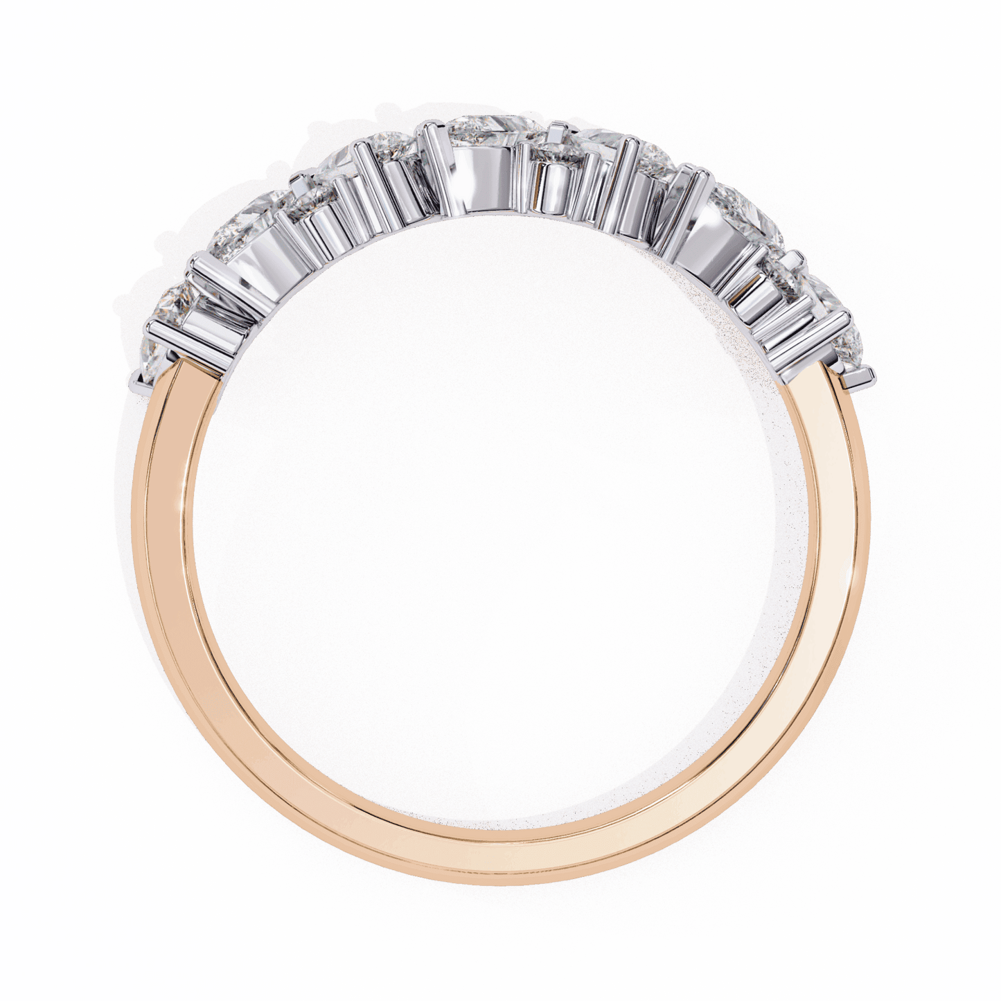 0.75 Carat Pear and Round Royale Band in Moissanite | House of Estara