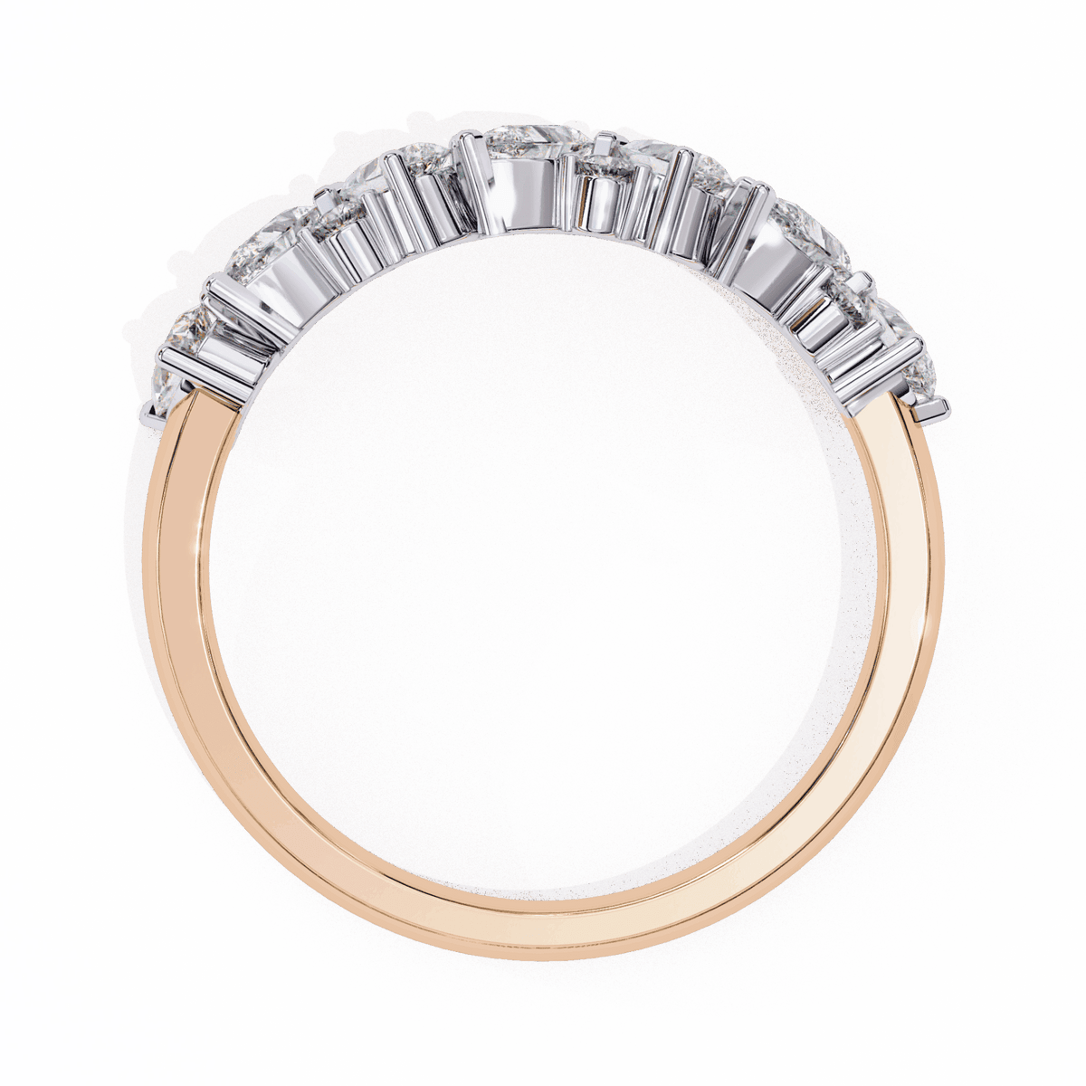 0.75 Carat Pear and Round Royale Band in Moissanite | House of Estara