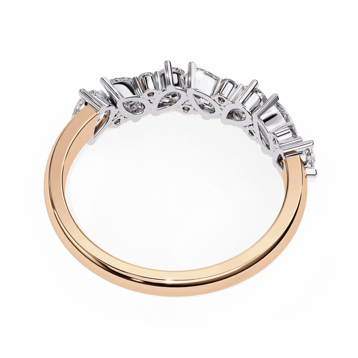 0.75 Carat Pear and Round Royale Band in Moissanite | House of Estara