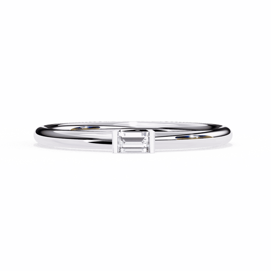 0.15 Carat Baguette Classic Wedding Band in Moissanite | House of Estara
