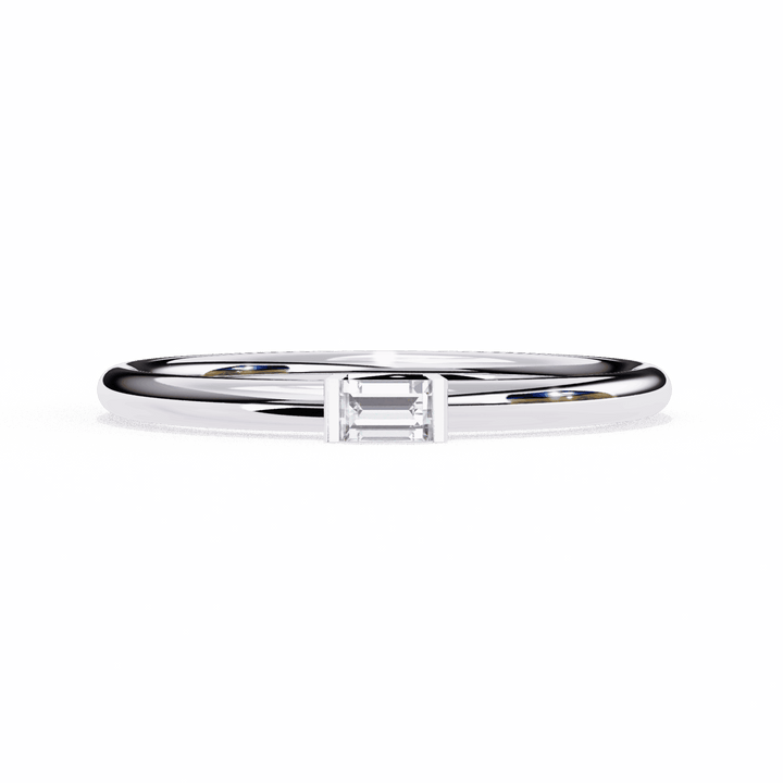 0.15 Carat Baguette Classic Wedding Band in Moissanite | House of Estara