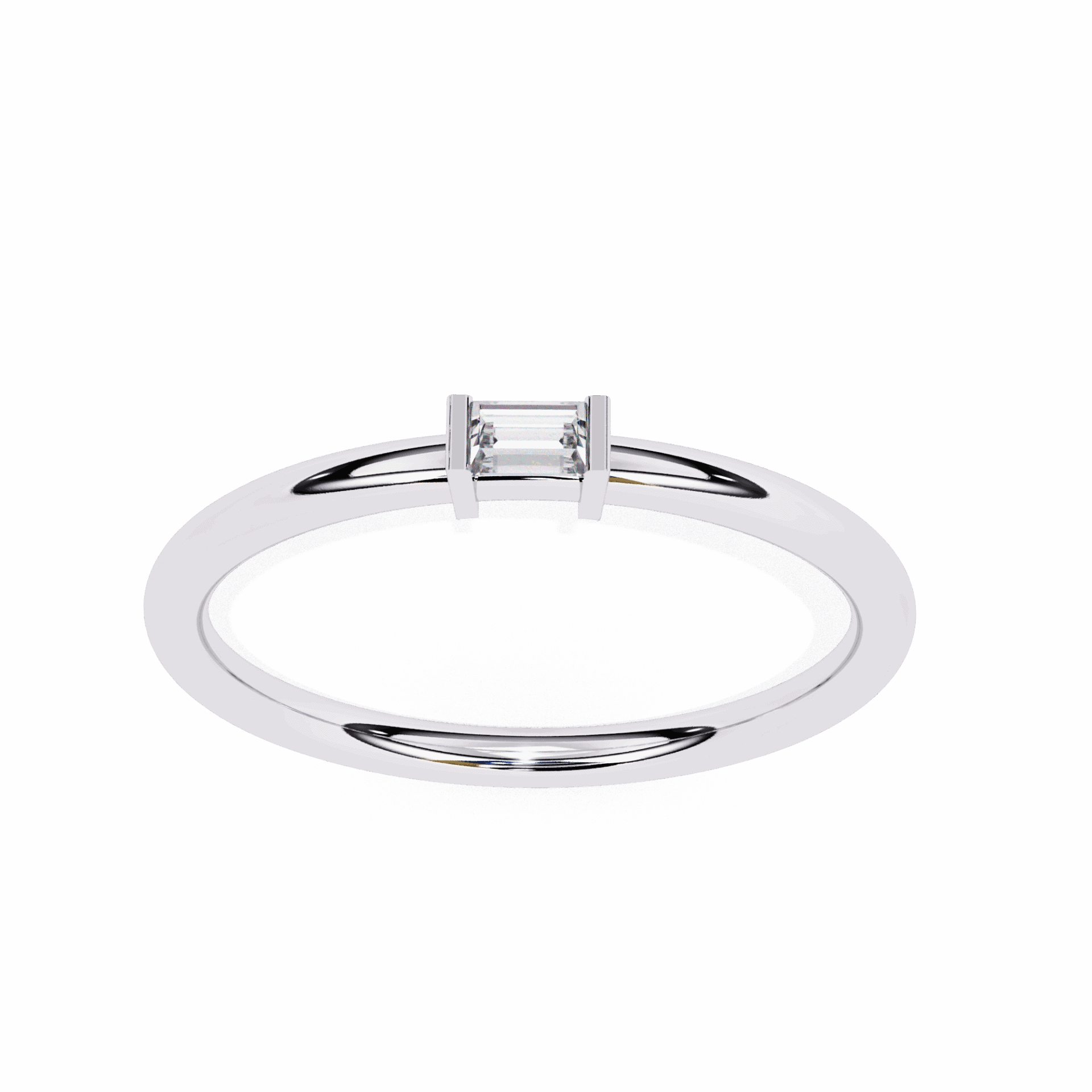 0.15 Carat Baguette Classic Wedding Band in Moissanite | House of Estara