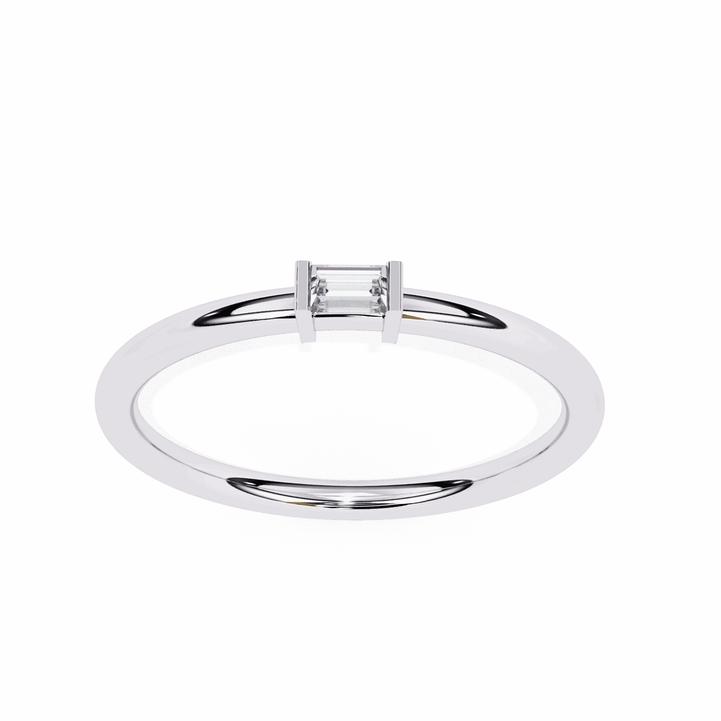 0.15 Carat Baguette Classic Wedding Band in Moissanite | House of Estara