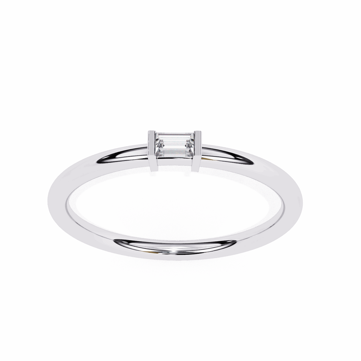0.15 Carat Baguette Classic Wedding Band in Moissanite | House of Estara