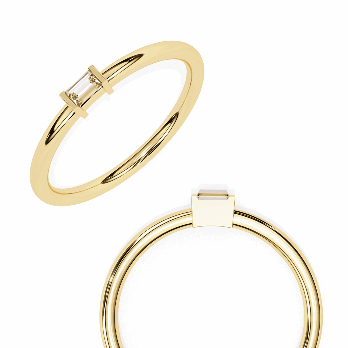 0.15 Carat Baguette Classic Wedding Band in Moissanite | House of Estara