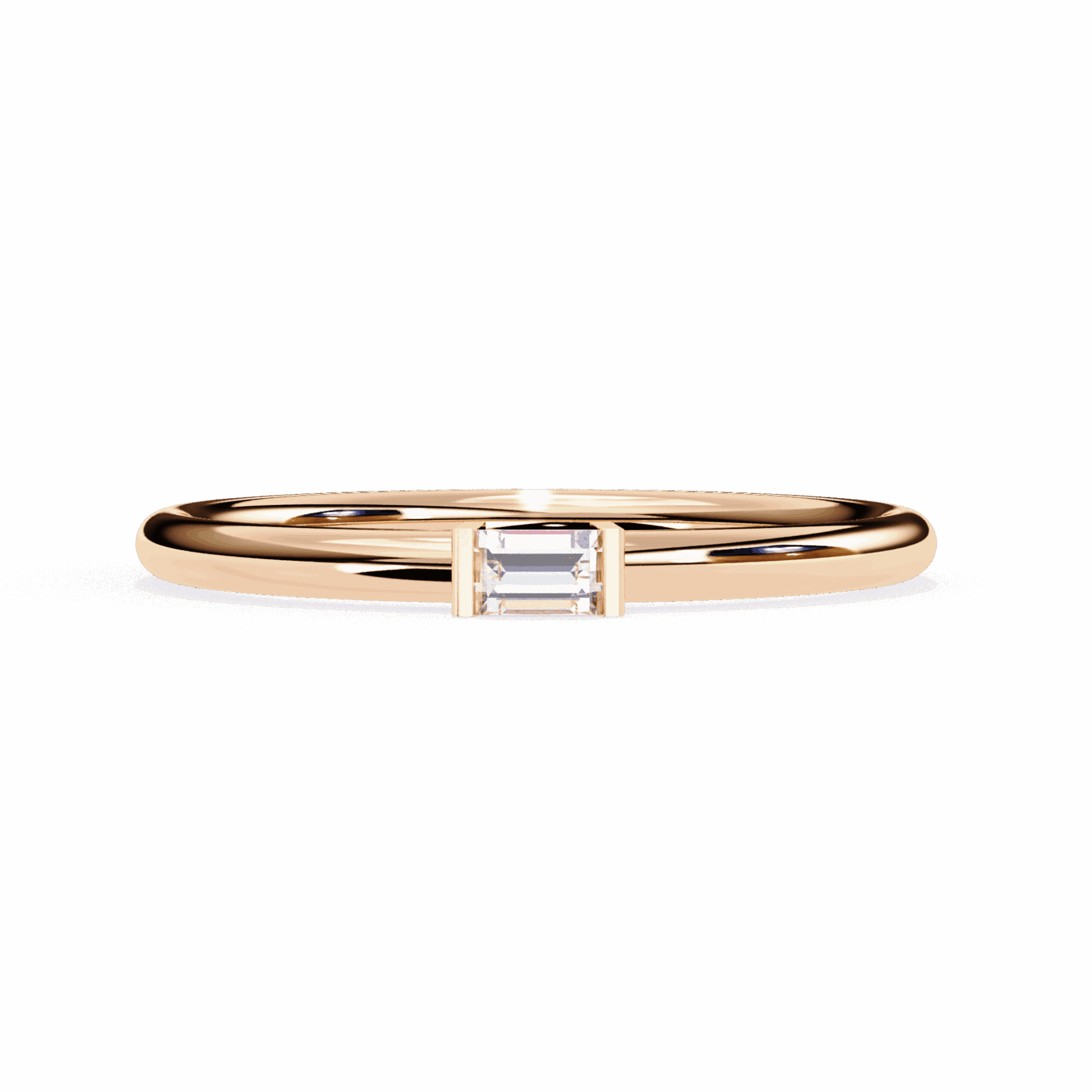 0.15 Carat Baguette Classic Wedding Band in Moissanite | House of Estara