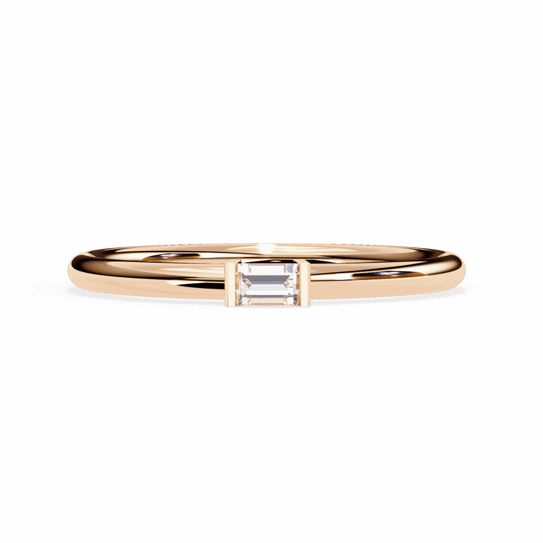 0.15 Carat Baguette Classic Wedding Band in Moissanite | House of Estara