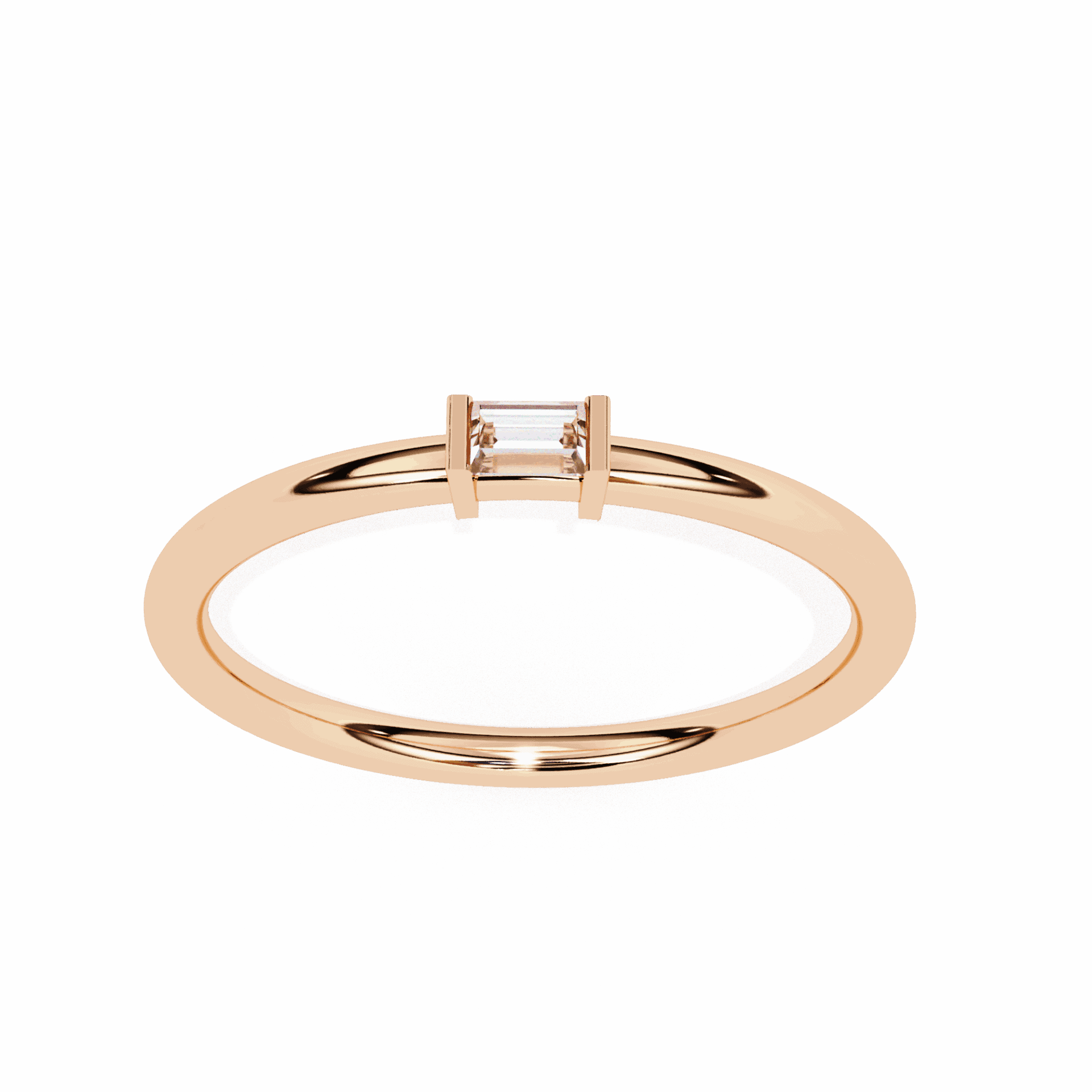 0.15 Carat Baguette Classic Wedding Band in Moissanite | House of Estara