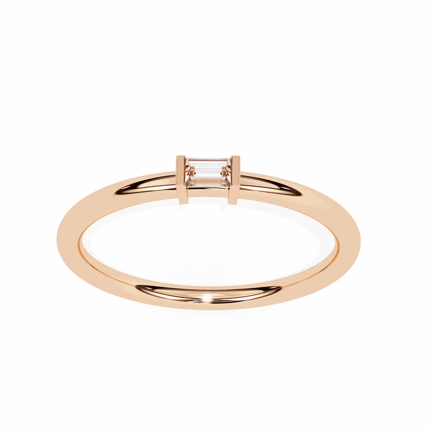0.15 Carat Baguette Classic Wedding Band in Moissanite | House of Estara