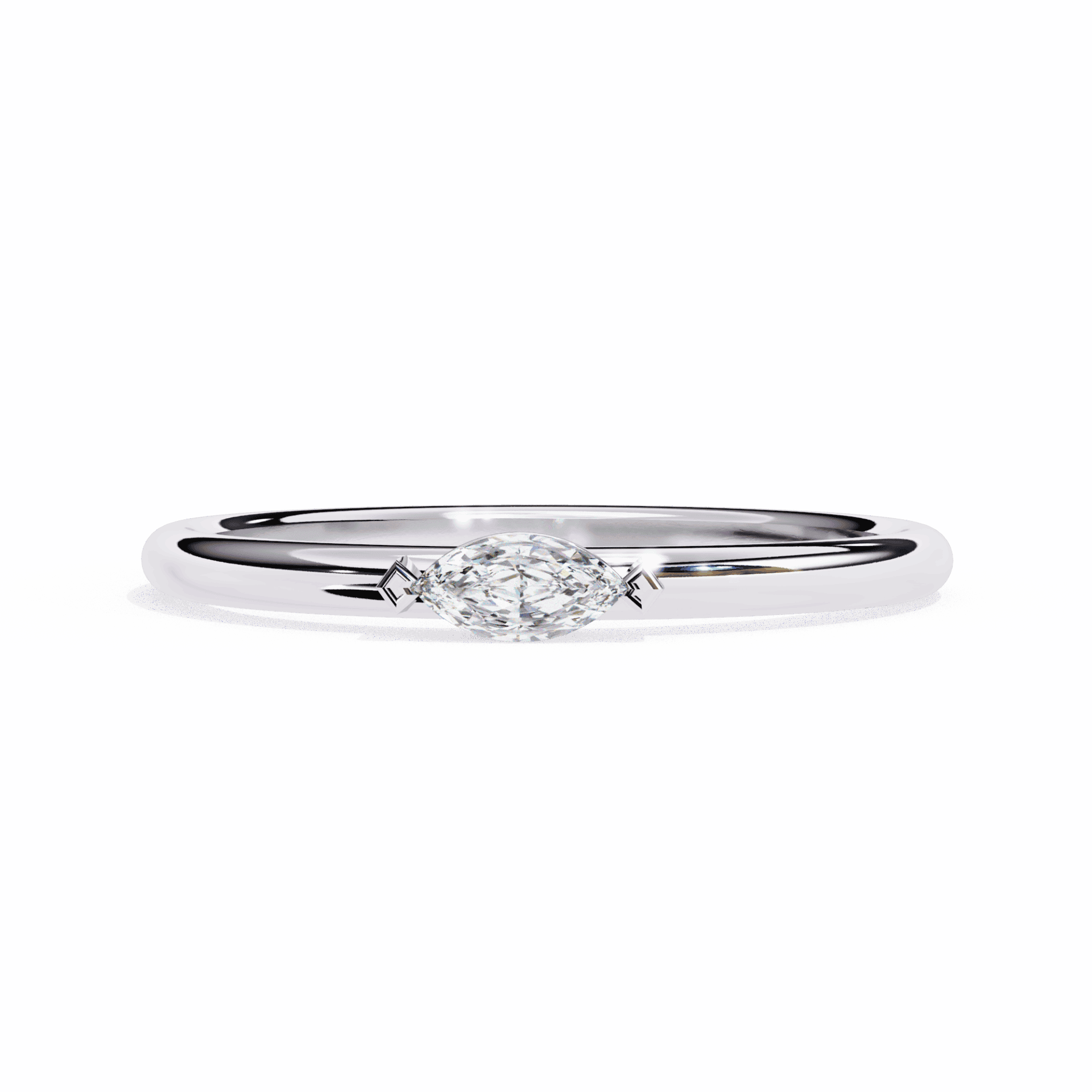 0.1 Carat Marquise Classic Wedding Ring in Moissanite | House of Estara