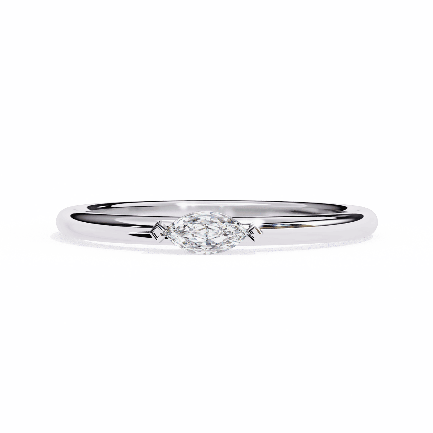 0.1 Carat Marquise Classic Wedding Ring in Moissanite | House of Estara