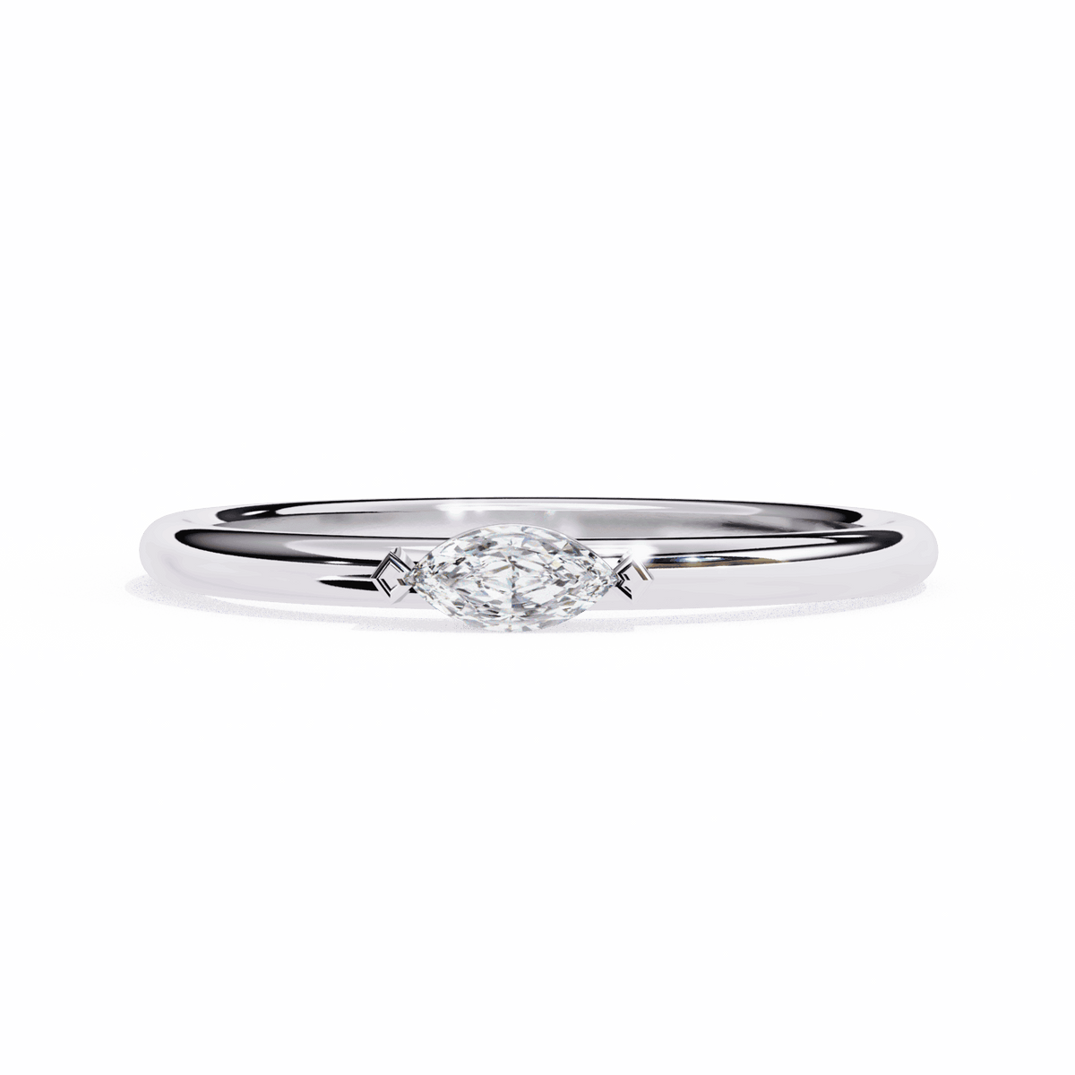 0.1 Carat Marquise Classic Wedding Ring in Moissanite | House of Estara