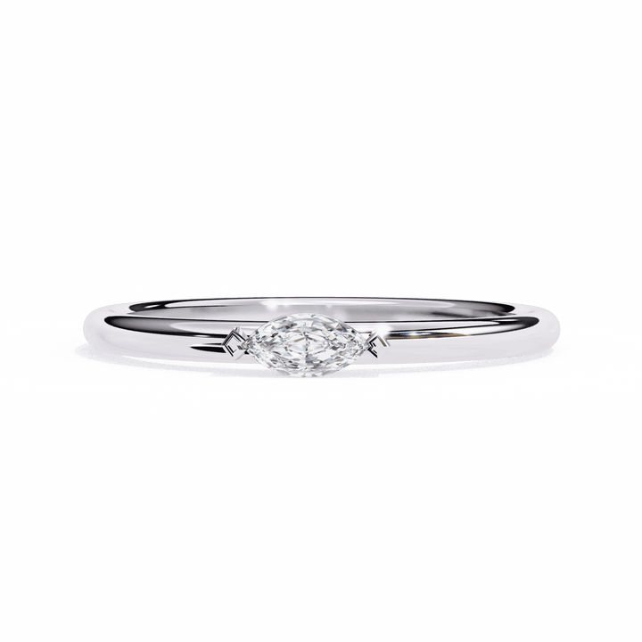 0.1 Carat Marquise Classic Wedding Ring in Moissanite | House of Estara