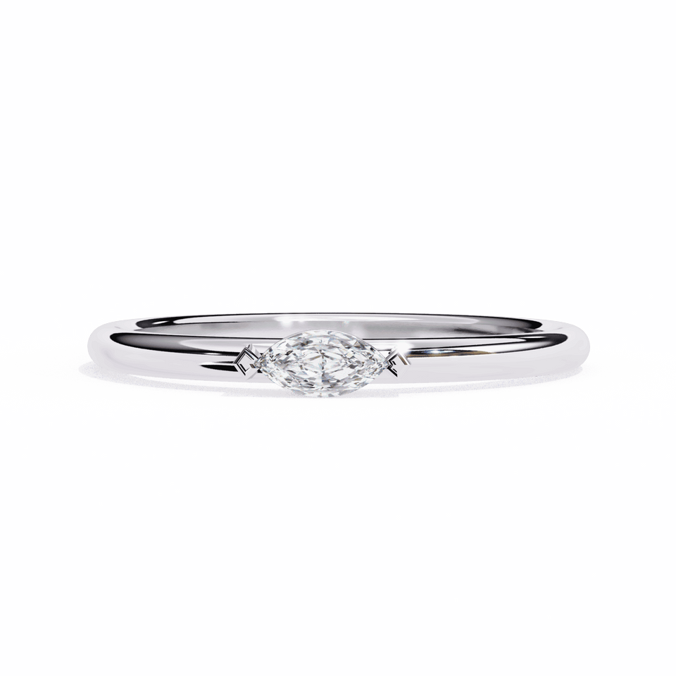 2 mm Marquise Cut East-West Stacking Band