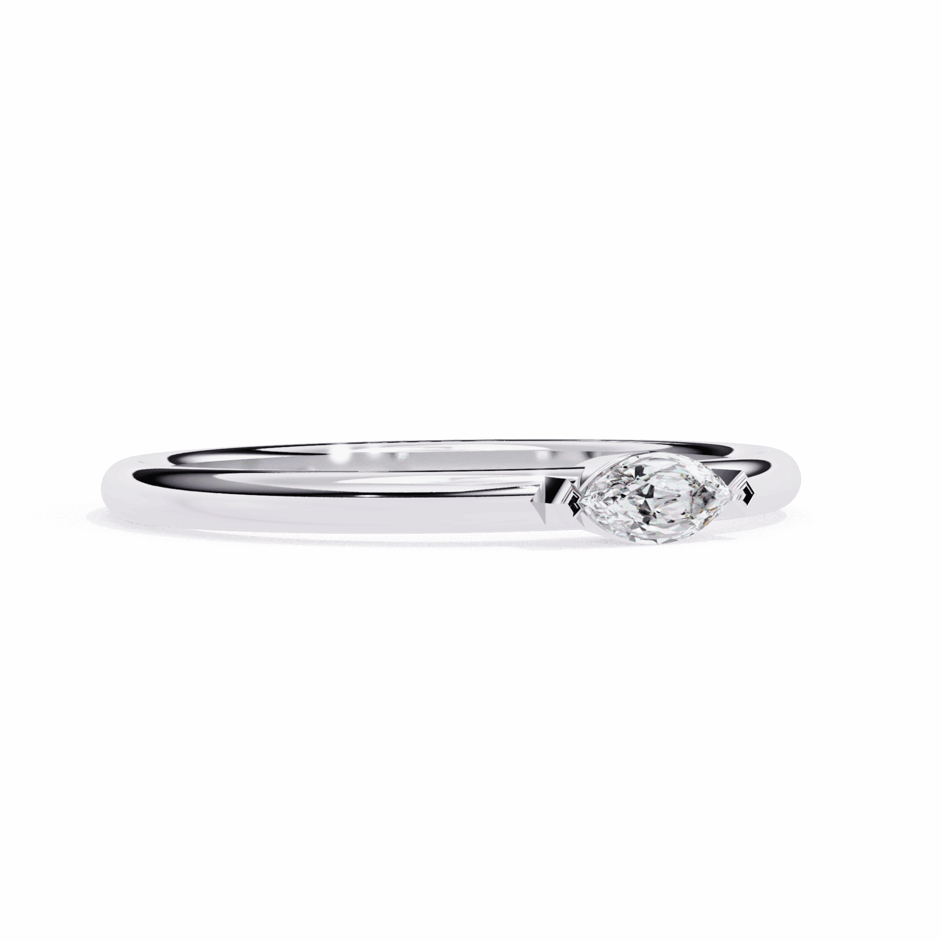 0.1 Carat Marquise Classic Wedding Ring in Moissanite | House of Estara