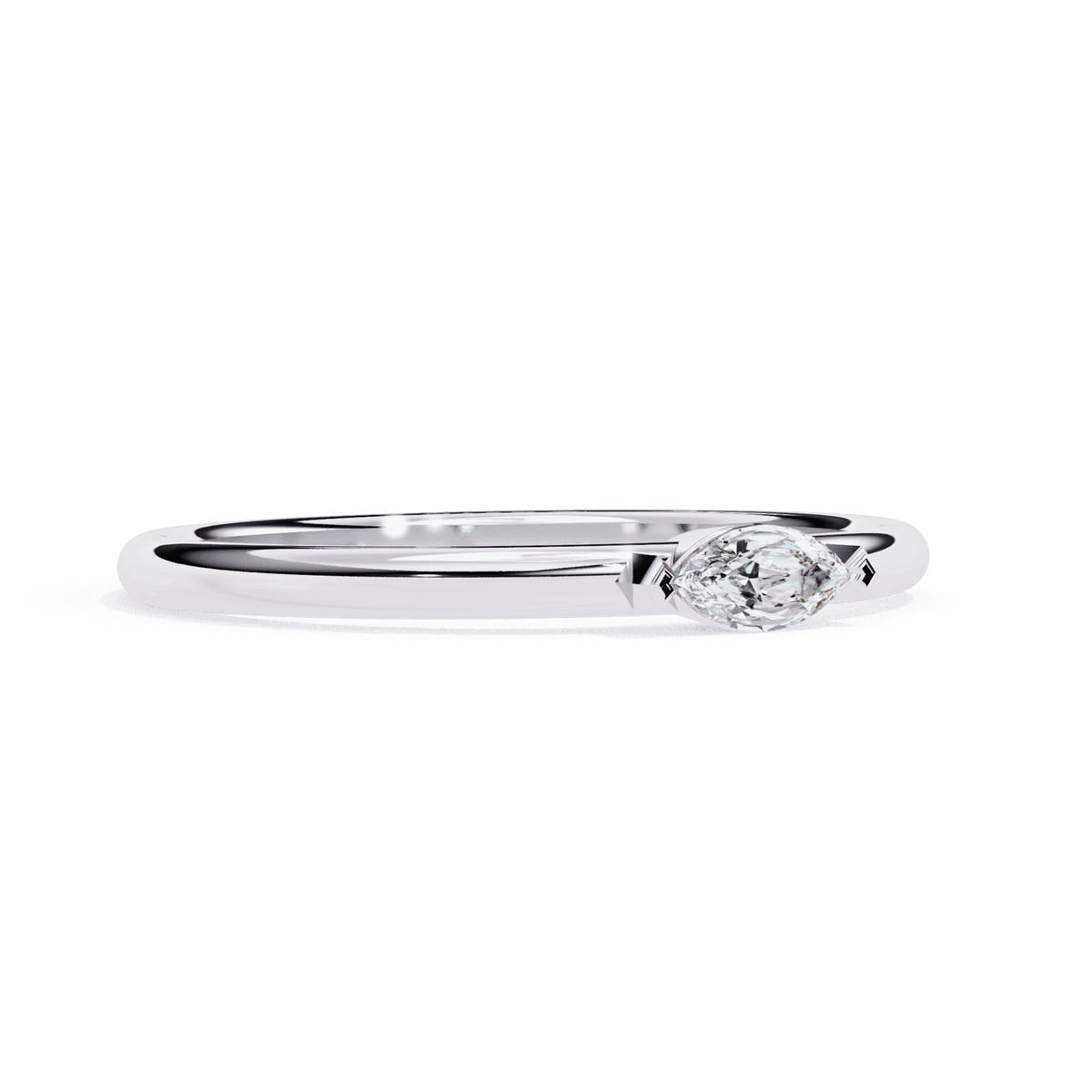 0.1 Carat Marquise Classic Wedding Ring in Moissanite | House of Estara
