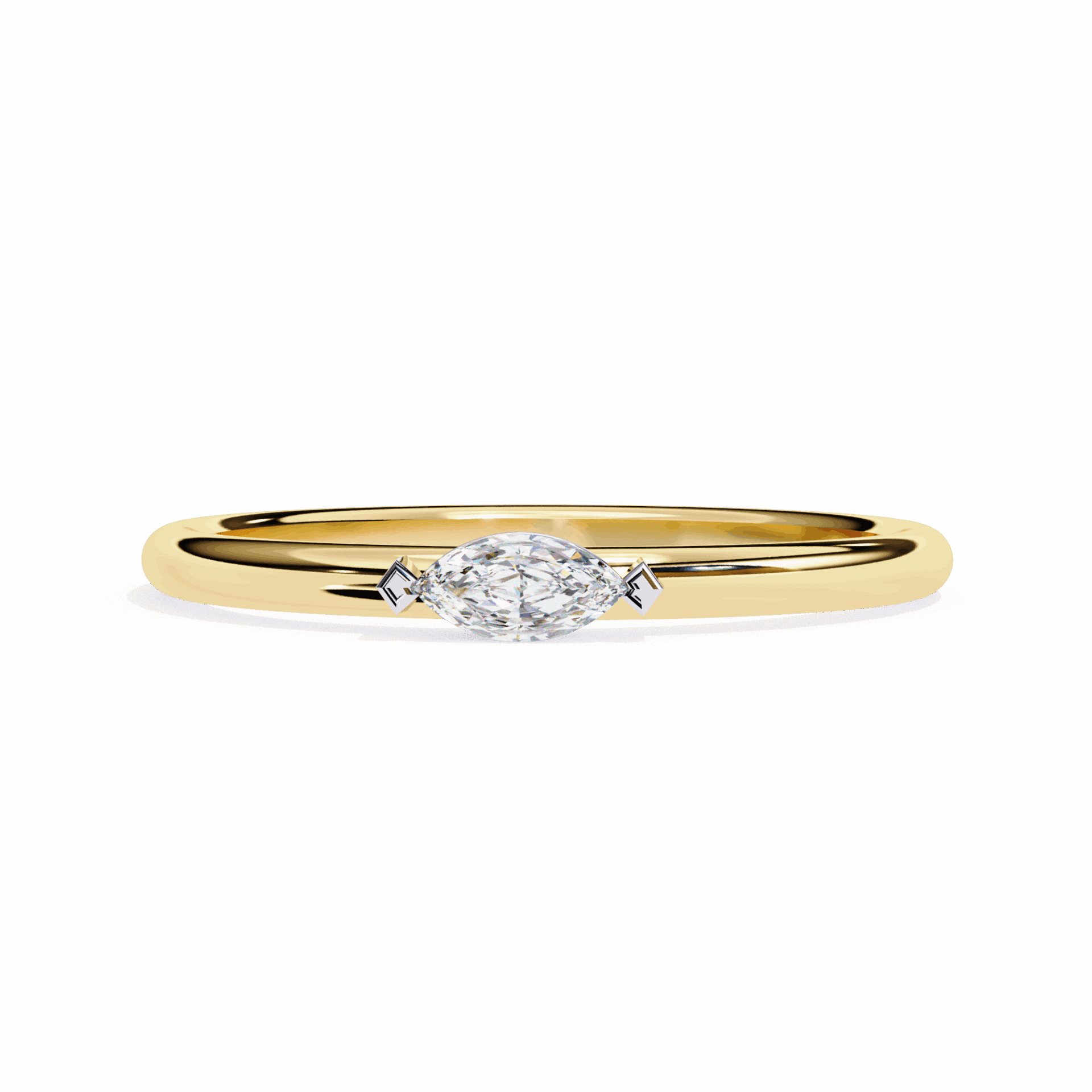 0.1 Carat Marquise Classic Wedding Ring in Moissanite | House of Estara