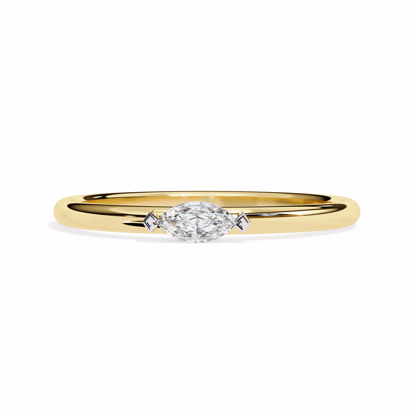 0.1 Carat Marquise Classic Wedding Ring in Moissanite | House of Estara