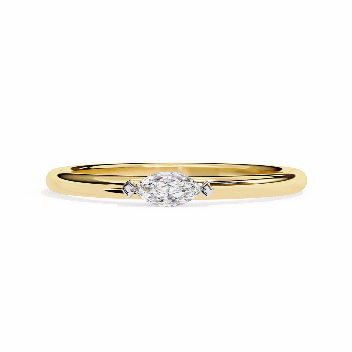 0.1 Carat Marquise Classic Wedding Ring in Moissanite | House of Estara