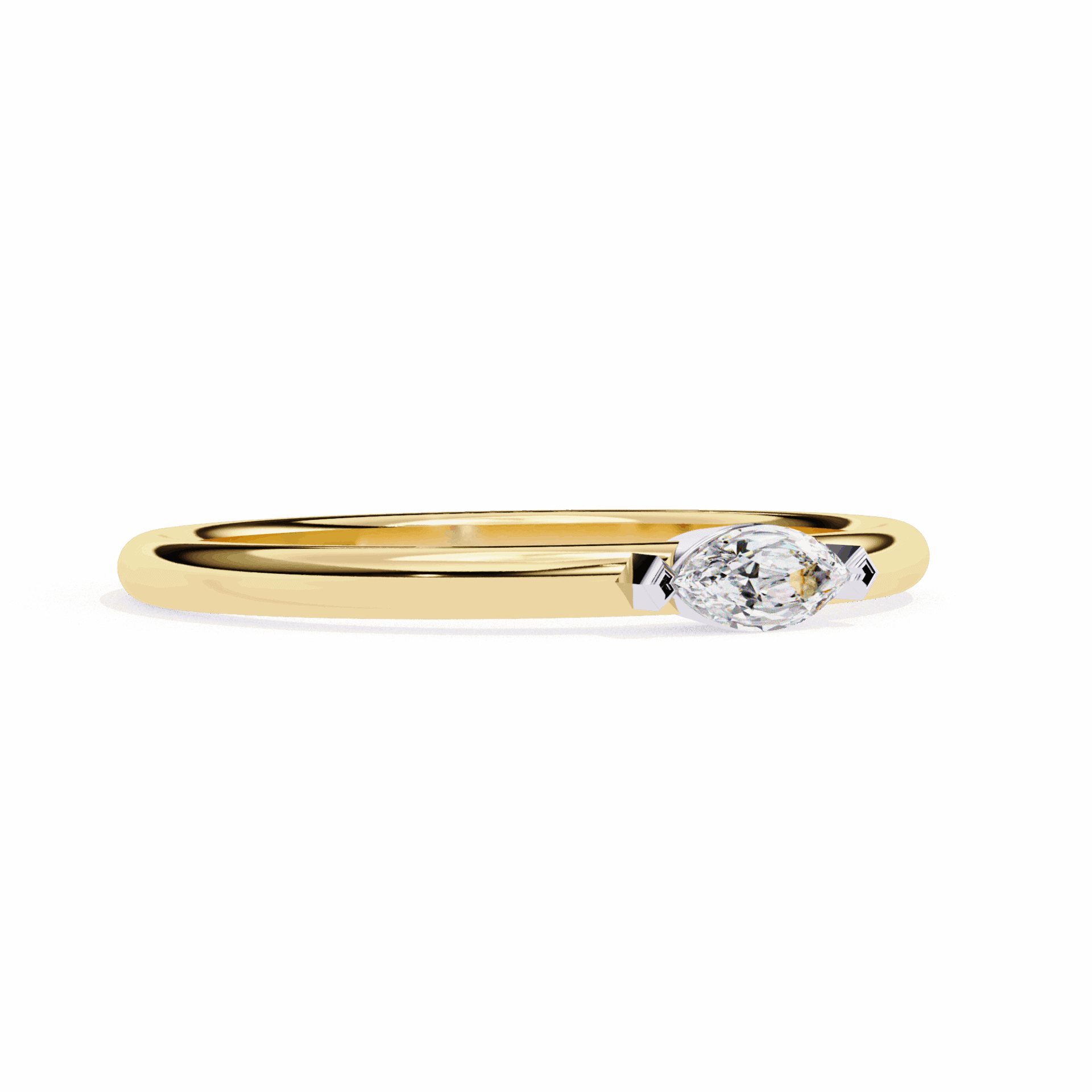 0.1 Carat Marquise Classic Wedding Ring in Moissanite | House of Estara